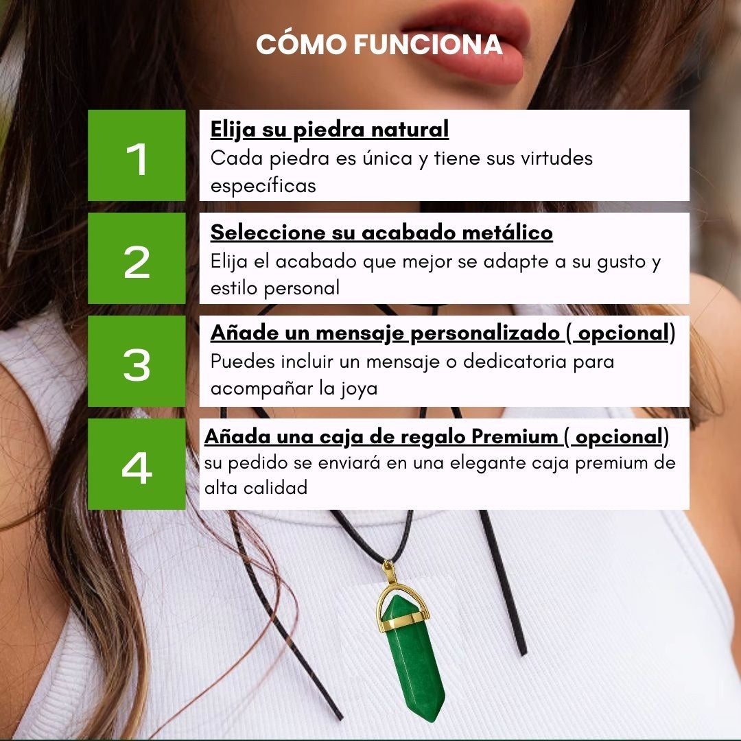 IRRADIA ENERGÍA POSITIVA Y DESPIERTA TU POTENCIAL CON EL COLLAR DE CRISTAL PERSONALIZADO